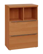 SIN 3 - 82ZN kancelářská skříň, 2-zásuvková/nika, 1120x800x400, olše jantar